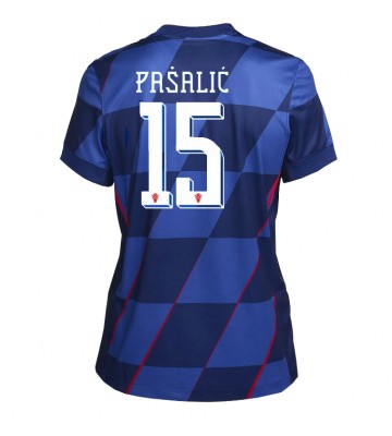 Croacia Mario Pasalic #15 Segunda Equipación Mujer Eurocopa 2024 Manga Corta